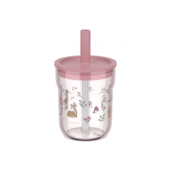 Ivópohár szívószállal 250 ml Fairy Garden