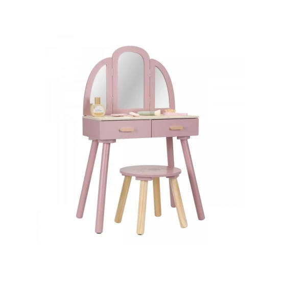 Little Dutch Fa fésülködőasztal székkel Pink Little Dutch Fa fésülködőasztal székkel Pink