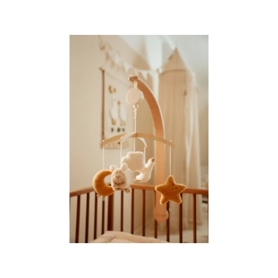 Little Dutch Fa zenélő körhinta Newborn Naturals