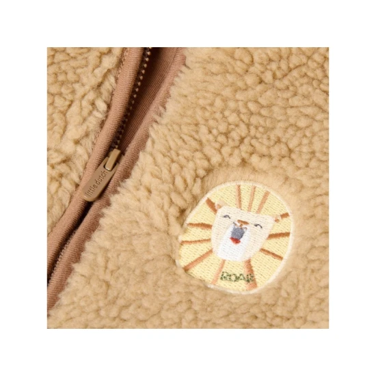 Little Dutch Kabátka Teddy Warm Taupe
