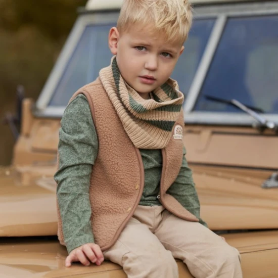 Little Dutch Kötött csőgallér Warm Taupe One Size
