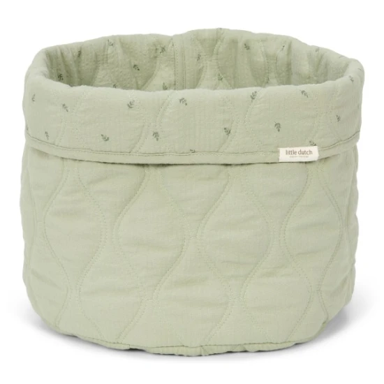 Little Dutch Kétoldalas textil kosár nagy Pure Sage Little Dutch Kétoldalas textil kosár nagy Pure Sage