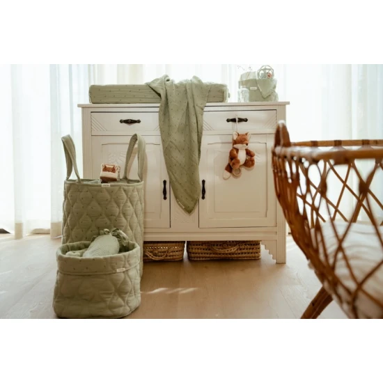 Little Dutch Kétoldalas textil kosár nagy Pure Sage Little Dutch Kétoldalas textil kosár nagy Pure Sage