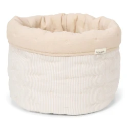 Kétoldalas textil kosár nagy Pure Soft Beige Stripe