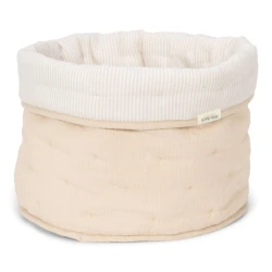 Kétoldalas textil kosár nagy Pure Soft Beige Stripe