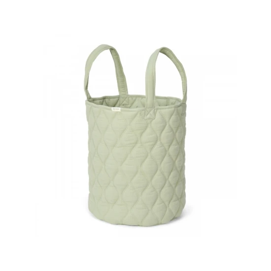 Little Dutch Textil kétoldalas kosár extra nagy Pure Sage