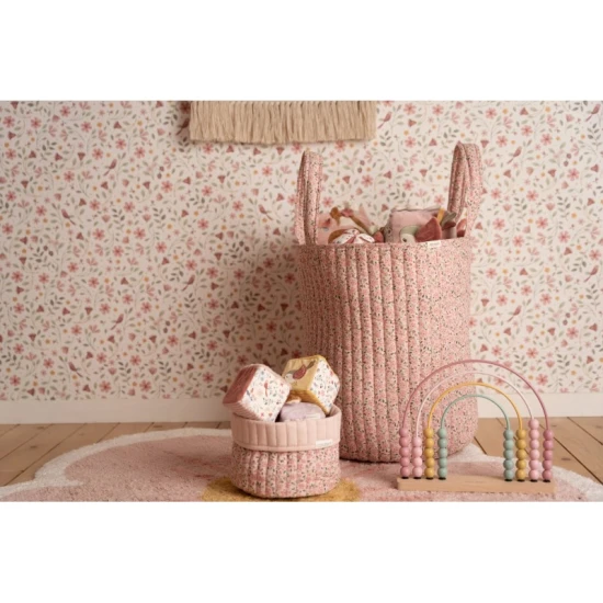 Little Dutch Textil kétoldalas kosár extra nagy Fairy Floral