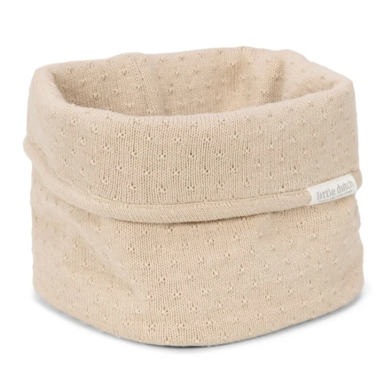 Little Dutch Kis fonott kosár Pure Soft Beige