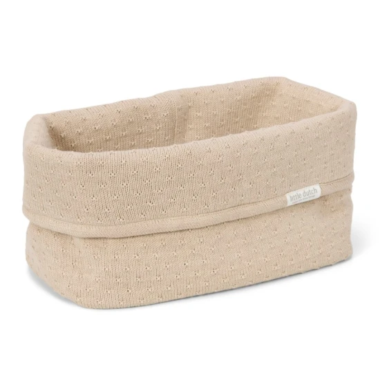 Little Dutch Nagy fonott kosár Pure Soft Beige