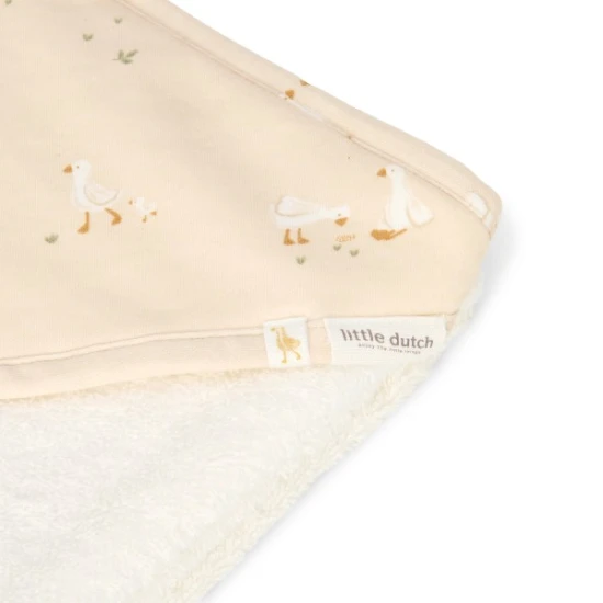 Little Dutch Kapucnis törölköző 75x75 cm Liba Newborn Naturals
