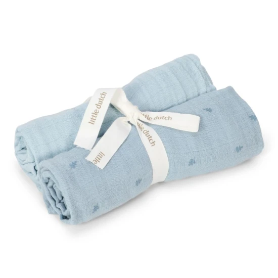 Little Dutch Textilpelenka 70x70cm Pure Denim Blue Little Dutch Textilpelenka 70x70cm Pure Denim Blue