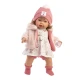 Llorens Baba Hangokkal és Puha Testtel Carla virágos ruhában 42 cm