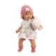 Llorens Baba Hangokkal és Puha Testtel Carla virágos ruhában 42 cm