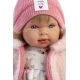 Llorens Baba Hangokkal és Puha Testtel Carla virágos ruhában 42 cm