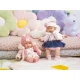 Llorens Baba Hangokkal és Puha Testtel Carla virágos ruhában 42 cm