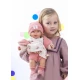 Llorens Baba Hangokkal és Puha Testtel Carla virágos ruhában 42 cm