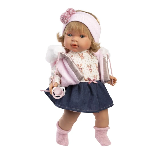Llorens Baba Hangokkal és Puha Testtel Carla farmerszoknyás szettben 42 cm Llorens Baba Hangokkal és Puha Testtel Carla farmerszoknyás szettben 42 cm