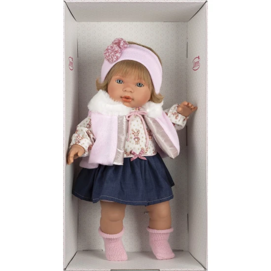 Llorens Baba Hangokkal és Puha Testtel Carla farmerszoknyás szettben 42 cm Llorens Baba Hangokkal és Puha Testtel Carla farmerszoknyás szettben 42 cm