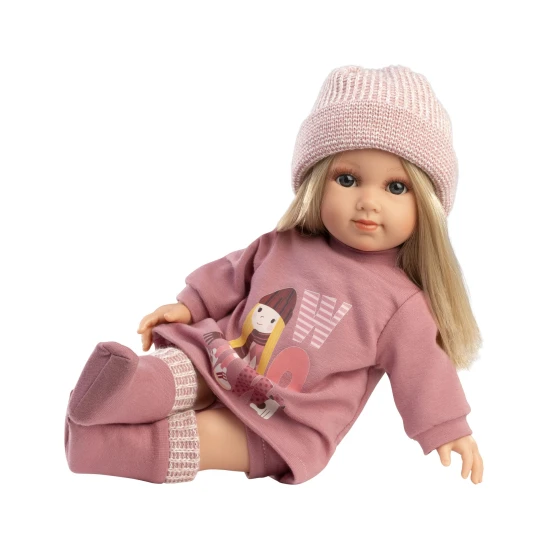 Llorens Baba Puha Testtel Elena kislányos mintás ruhában 35 cm Llorens Baba Puha Testtel Elena kislányos mintás ruhában 35 cm