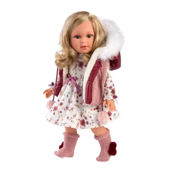 Llorens Llorens baba puha testtel Lucia 40 cm Baba hang nélkül, 40 cm, puha szövet testtel, finom szőrrel az egész fején, Spanyolországban kézzel készített, díszdobozban, 3 éves kortól használható.