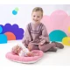 Llorens Baba Teljesen Vinilből kislány csíkos bojtos sapkával 35 cm