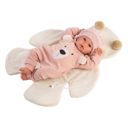 Llorens Baby puha testtel és hangokkal rózsaszín overálban 36 cm Llorens Baby puha testtel és hangokkal rózsaszín overálban 36 cm