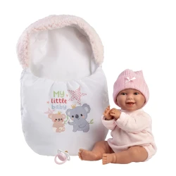 Llorens Baba Hangokkal és Puha Testtel rózsaszín Koala hálózsákban 38 cm Llorens Baba Hangokkal és Puha Testtel rózsaszín Koala hálózsákban 38 cm