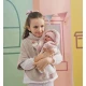 Llorens Baba Hangokkal és Puha Testtel szőrös kapucnis mellényben 38 cm