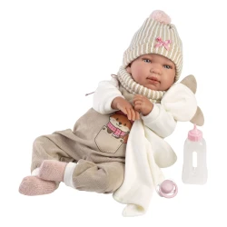 Llorens Baba Hangokkal és Puha Testtel róka mintával 44 cm Llorens Baba Hangokkal és Puha Testtel róka mintával 44 cm