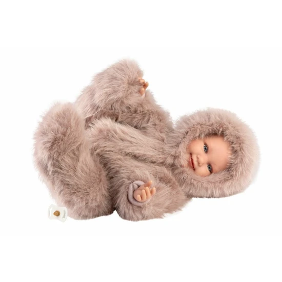 Beszélő baba Llorens 45 cm bolyhos overálban - puha test, hangos baba