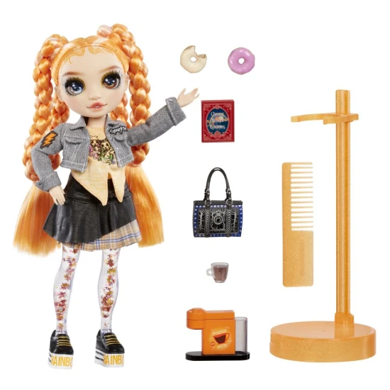 Rainbow High Sparkle és Shine baba csillogó lábakkal, mozgatható ízületekkel és divatos outfittel – kreatív játék