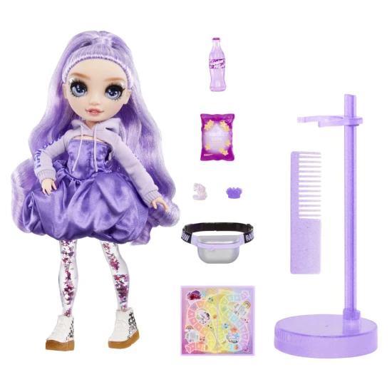 Rainbow High Sparkle és Shine baba csillogó lábakkal, mozgatható ízületekkel és divatos outfittel – kreatív játék