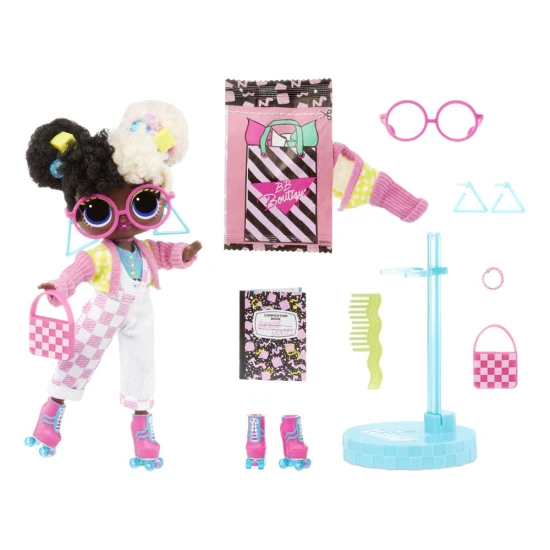 L.O.L. Surprise Tweens Gracie Skates baba 2. sorozat 15 meglepetéssel és mozgatható ízületekkel, 16,5 cm magas