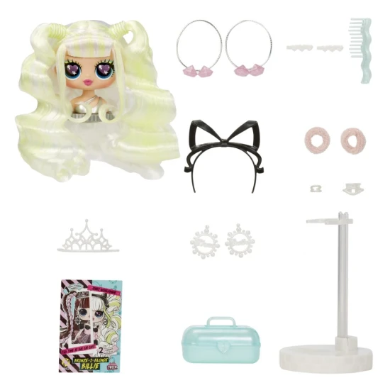 L.O.L. Surprise Swap Tweens Billie – mini baba fésülő fejjel és kiegészítőkkel L.O.L. Surprise Swap Tweens Billie baba mini fésülő fejjel és haj kiegészítőkkel, 16,5 cm magas