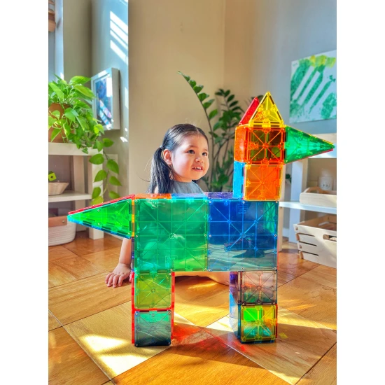 Eredeti 100 darabos MAGNA-TILES mágneses építőkészlet