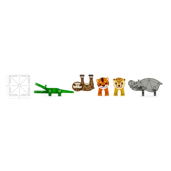Az eredeti MAGNA-TILES® Jungle mágneskészlet.