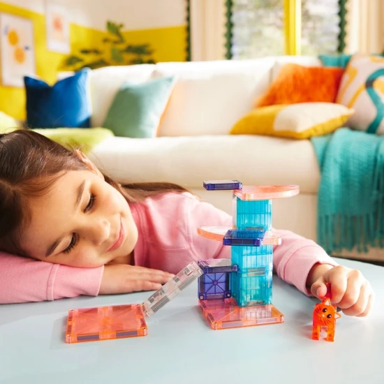 Mágneses készlet MAGNA-CSEMPEK Cat Tree - macskafa figurával, microMAGS részekkel és dekorációkkal