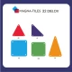 Eredeti 32 részes MAGNA-TILES mágneses építőkészlet.