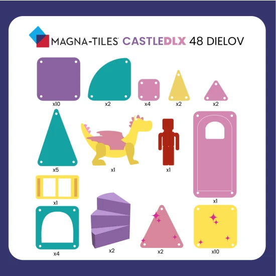 MAGNA-TILES mágneskészlet kis hercegnőknek.