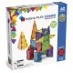 A MAGNA-TILES készlet nagy és kis darabokat kombinál.