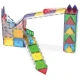 Mágneses építőkészlet MAGNA-TILES Rail Racers Deluxe - gyermek versenypálya labdákkal, sínekkel és rámpákkal