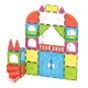 Mágneses építőkészlet MAGNA-TILES City Center - 110 rész utakkal, lépcsőkkel, autókkal és városi elemekkel