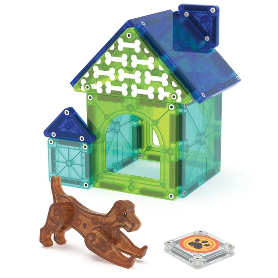 MAGNA-TILES Kutyaház mágneskészlet - gyerek kutyaház figurával és dekorációval