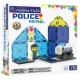 Mágneses építőkészlet MAGNA-TILES Police Patrol - gyermek rendőrautó figurával és közlekedési lámpával