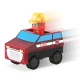 Mágneses építőkészlet MAGNA-TILES Fire Rescue - gyermek tűzoltóautó, tűzoltó figura és tűzalkatrészek
