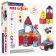 Mágneses építőkészlet MAGNA-TILES Fire Rescue - gyermek tűzoltóautó, tűzoltó figura és tűzalkatrészek
