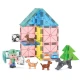 Mágneses építőkészlet MAGNA-TILES Puppy Park - gyerek építőkészlet kölyökkutyákkal, medencével és játszótérrel