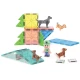 Mágneses építőkészlet MAGNA-TILES Puppy Park - gyerek építőkészlet kölyökkutyákkal, medencével és játszótérrel