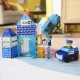 Mágneses építőkészlet MAGNA-TILES Police Station - gyermekrendőrség lámpákkal és figurákkal