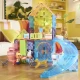 Mágneses építőkészlet MAGNA-TILES Pet Playhouse - gyerekház állatoknak csúszdával, figurákkal és kiegészítőkkel